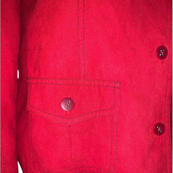 Alfred Dunner Faux Suede Button Front Jacket - Picture 4 of 6